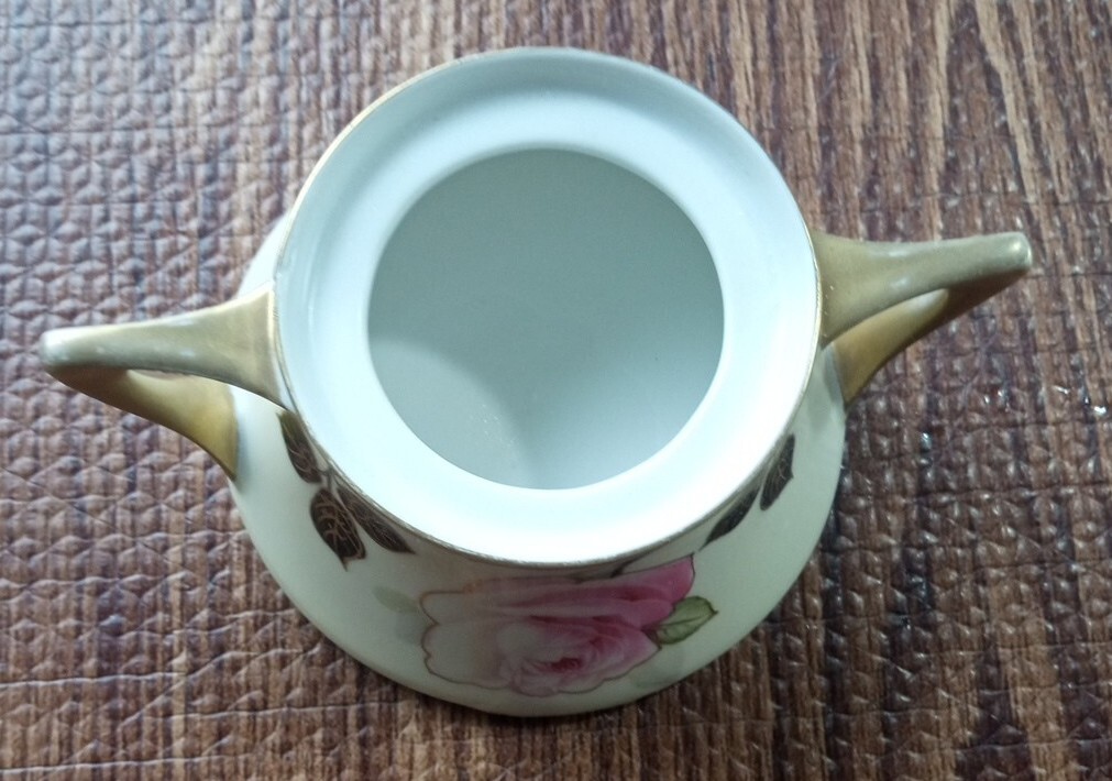 Antique - Z.S. & Co Bavaia Royal Munich, Hand Painted Creamer and Sugar Bowl