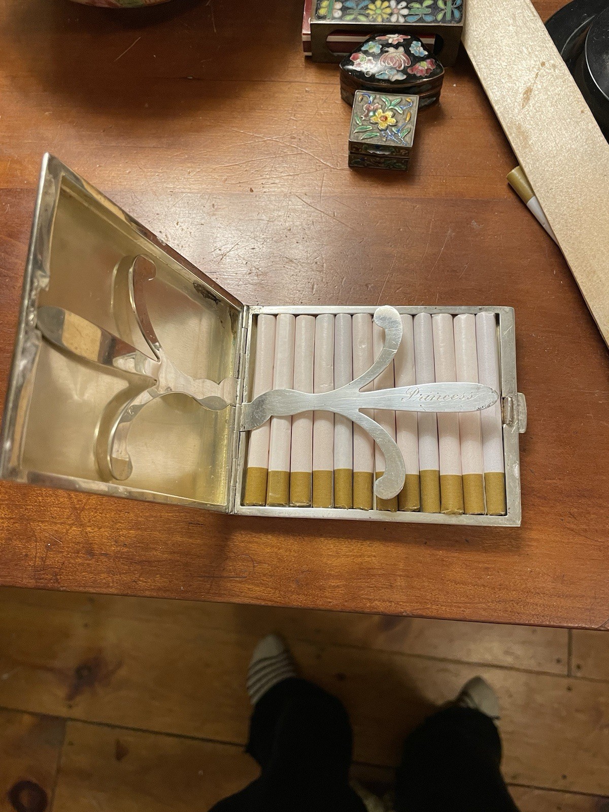 R Blackinton Co Cigarette Case Sterling Silver Vintage