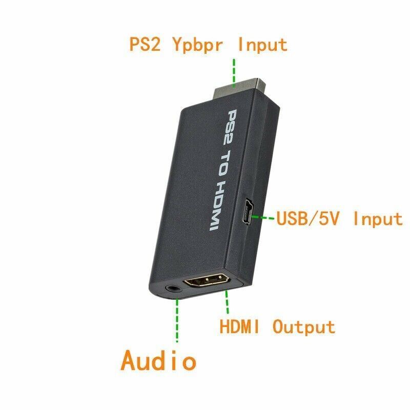 PS2 to HDMI Video Converter Adapter with 3.5mm Audio Output for HDTV Monitor Lot