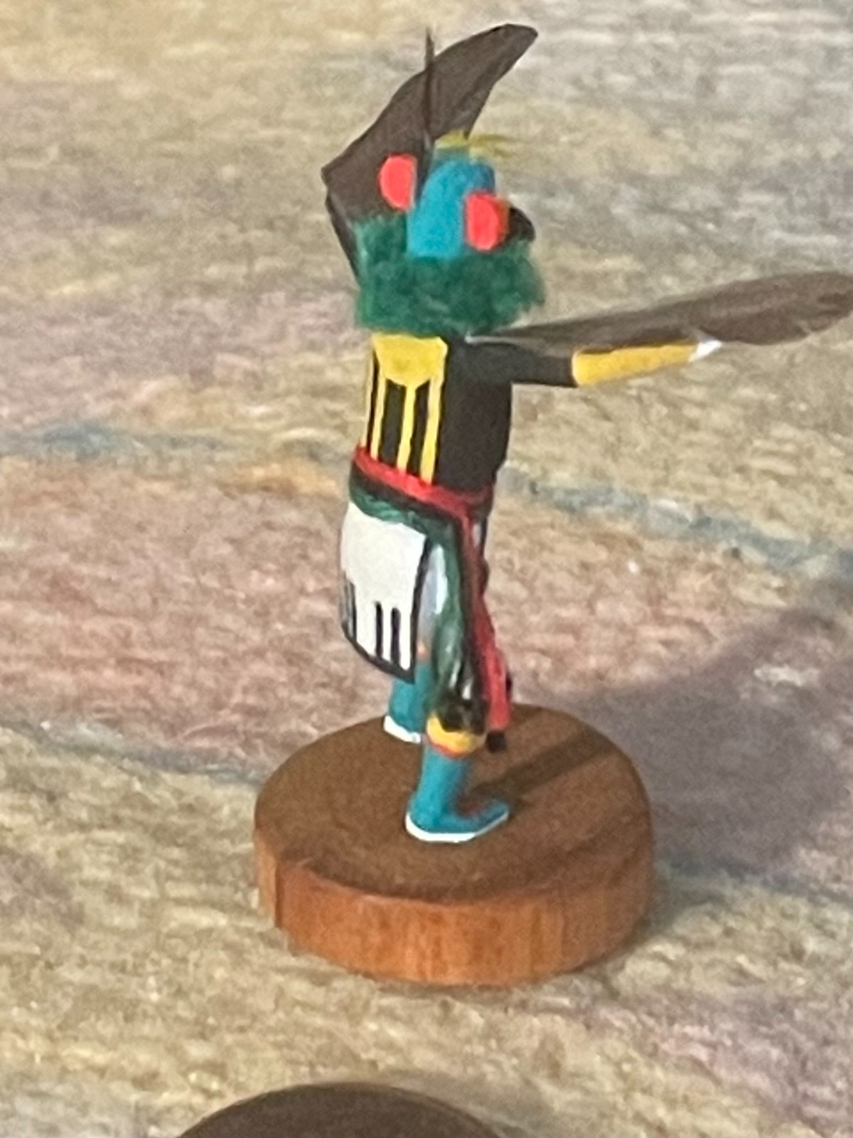 TINY ART-MINIATURE-NATIVE AMERICAN-KACHINA-SIGNED HOPI EAGLE '99-NEW CONDITION