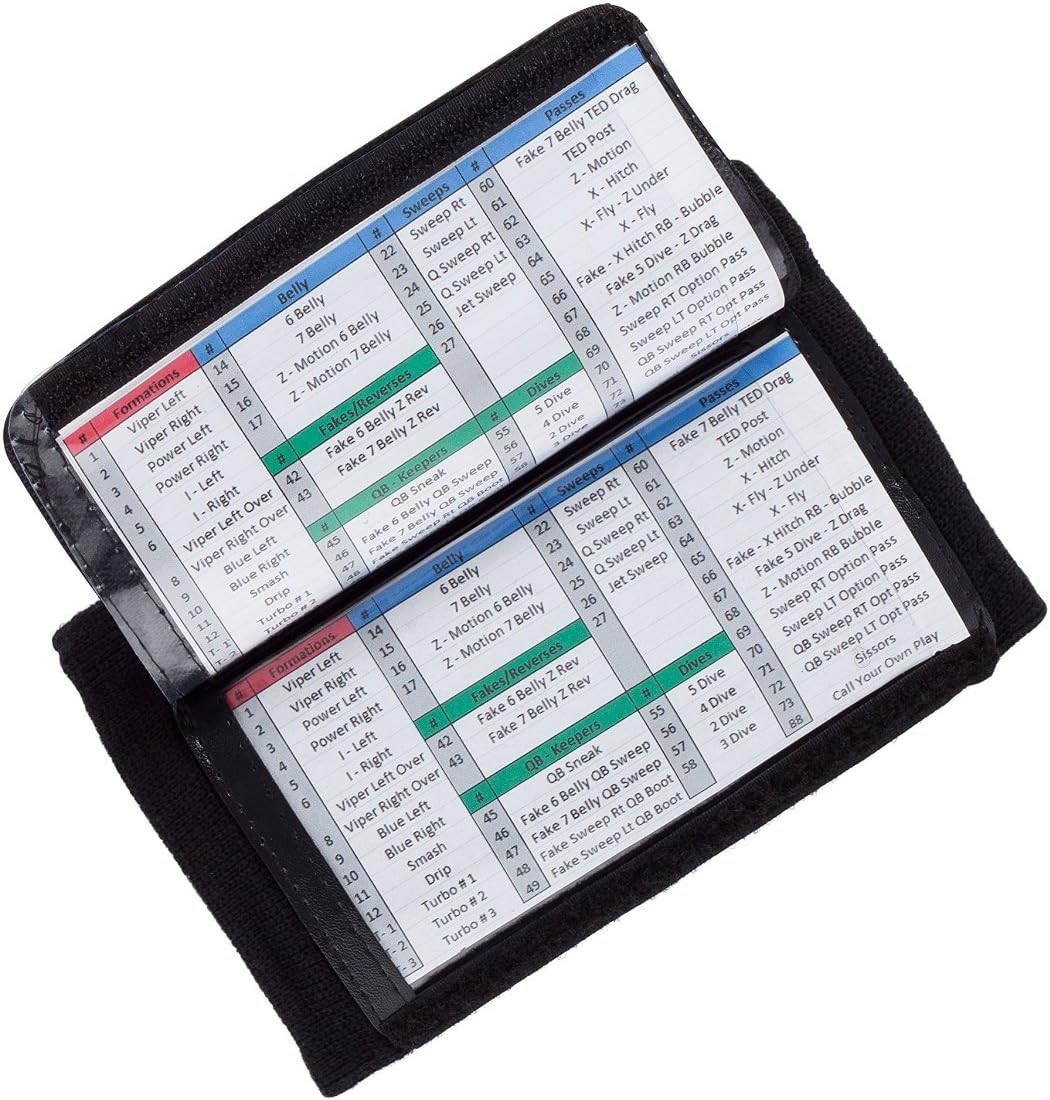 Pro Sports Plans WristCoaches Football Play Wristbands-Youth Quarterback Gear-Wr