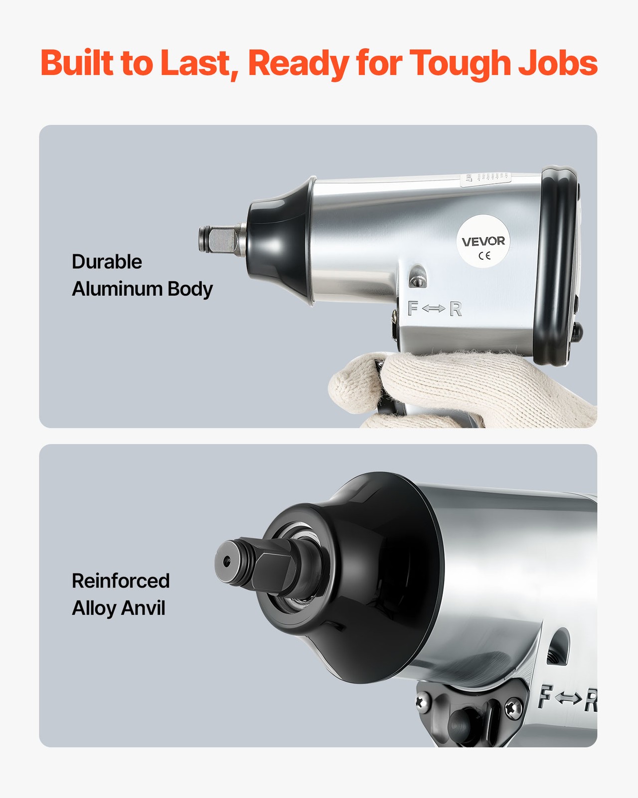 VEVOR 71PCS Pro Air Tool and Accessories Kit Impact & Ratchet Wrench Die Grinder
