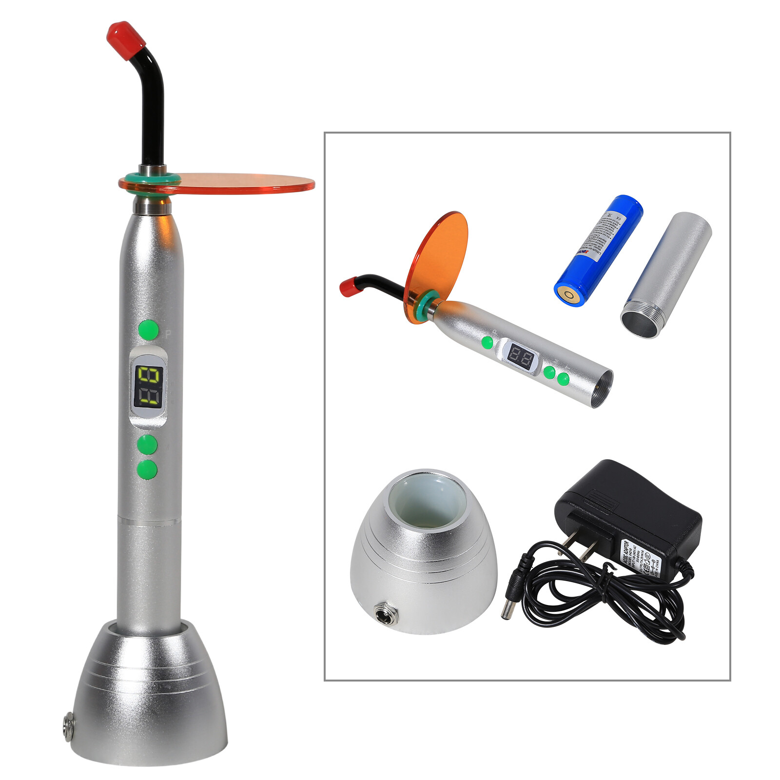 Dental LED Curing Light Lamp Cure Lamp Cordless 5W 4 colors