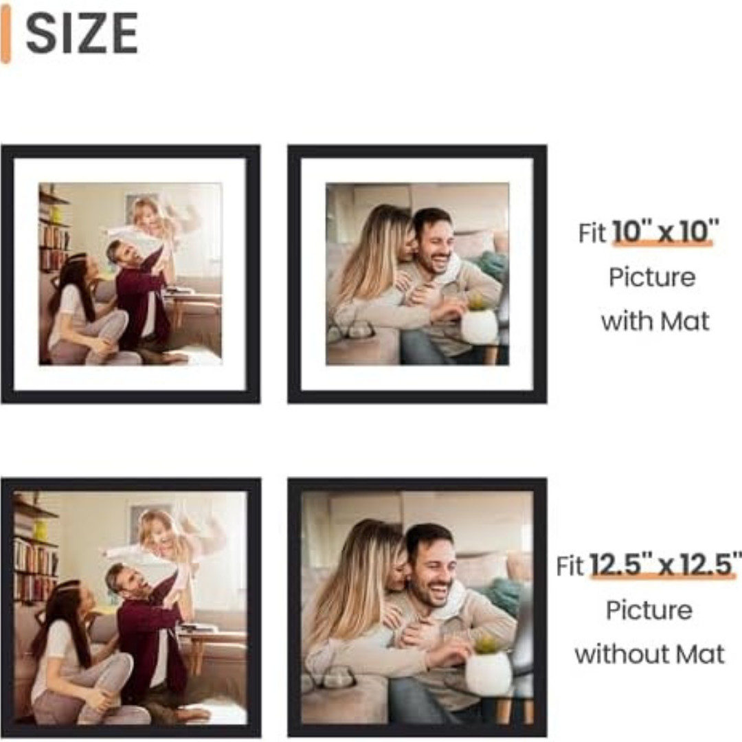 Vinyl Frame Record Frames for the Wall Display Album Covers, Wood 12.5x12.5