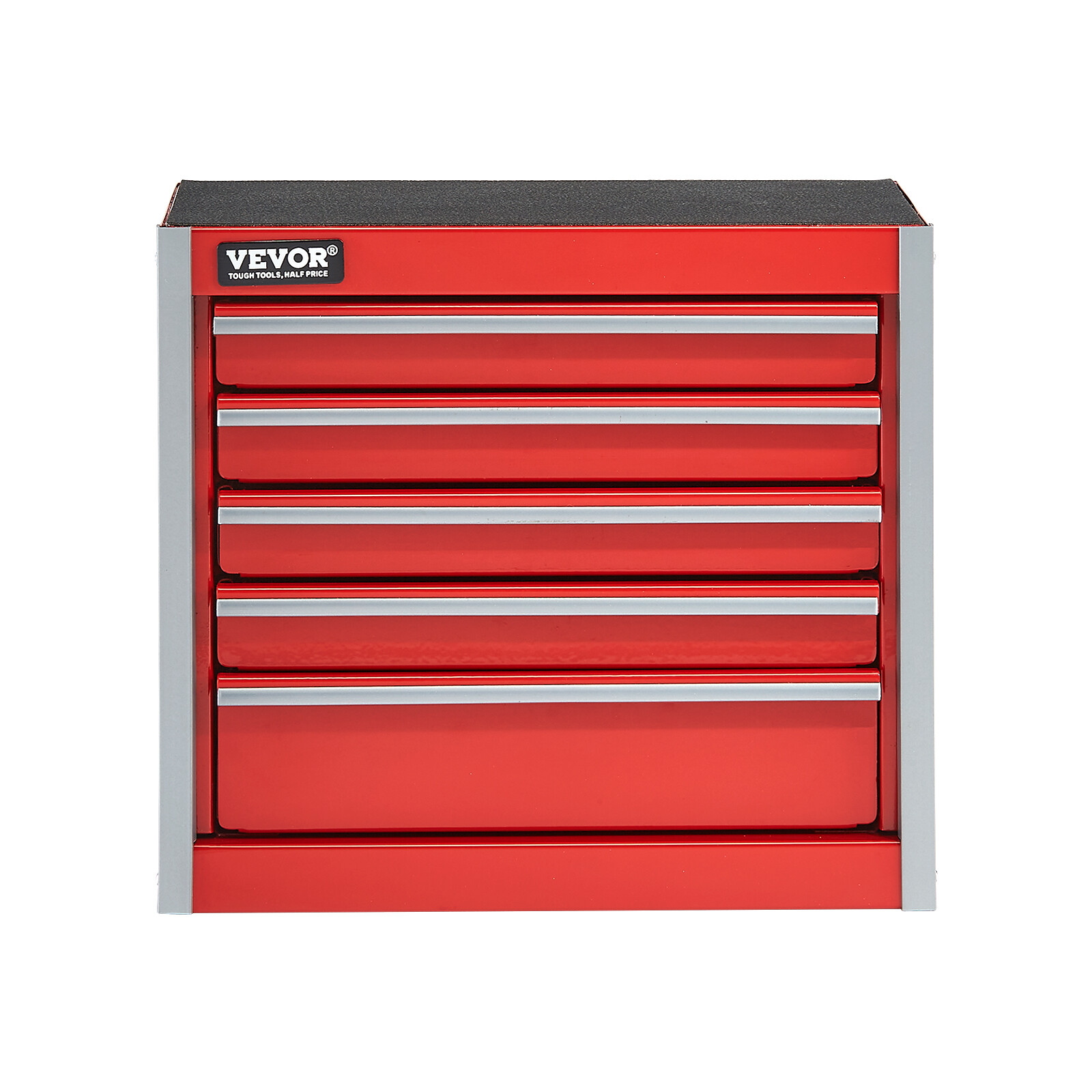 Tool Box 8.6-inch Portable Metal Tool Box with 5 Drawers Tool Organizer Red
