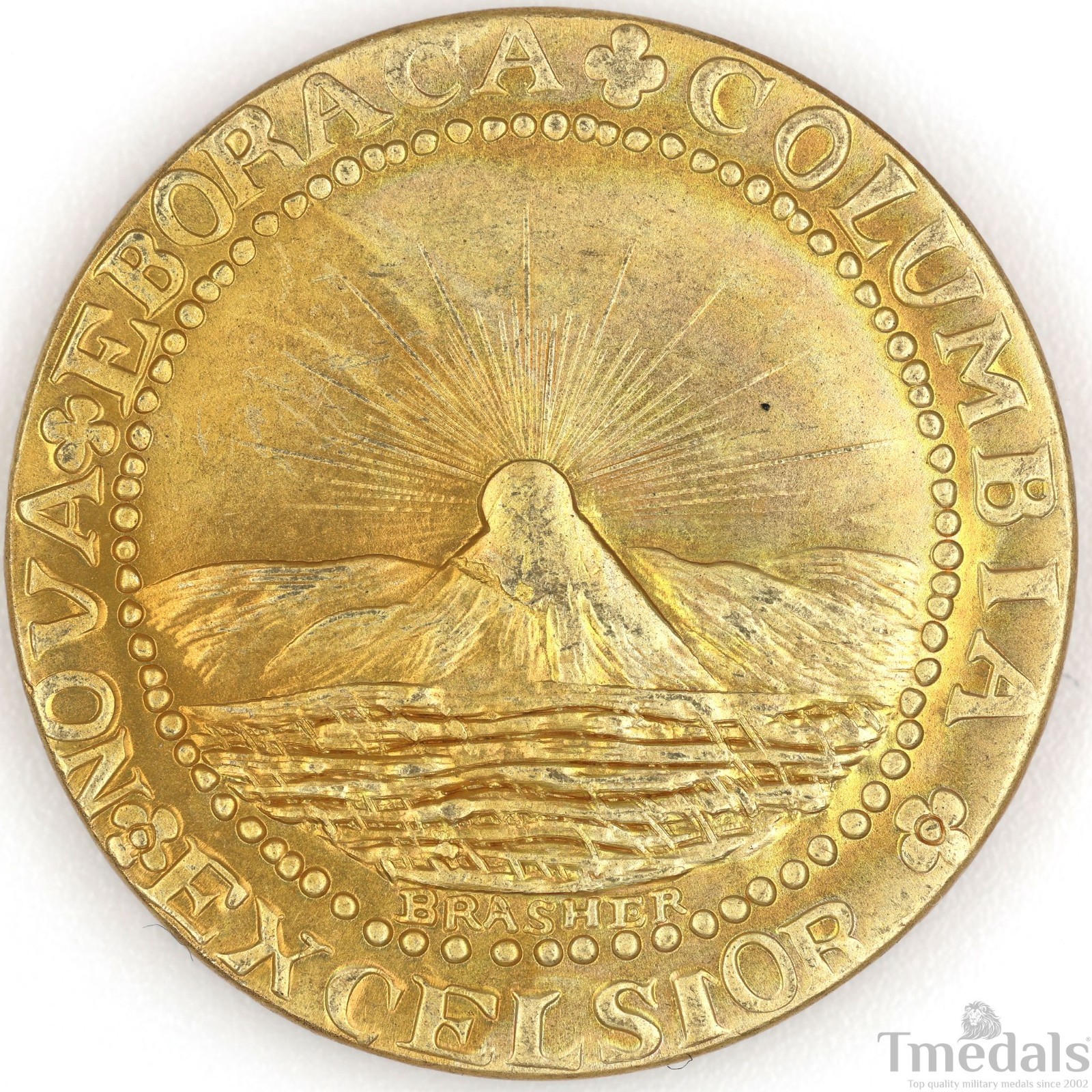1787 Brasher Doubloon Gold-Plated Historical Commemorative Medal Replica