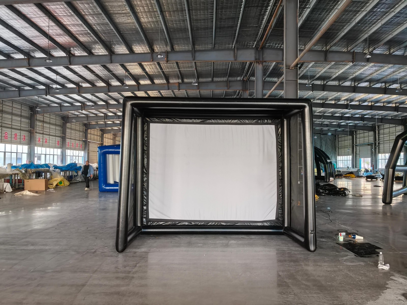 Portable Golf Hitting Bay Inflatable Simulator Enclosure with Screen&Net Outdoor