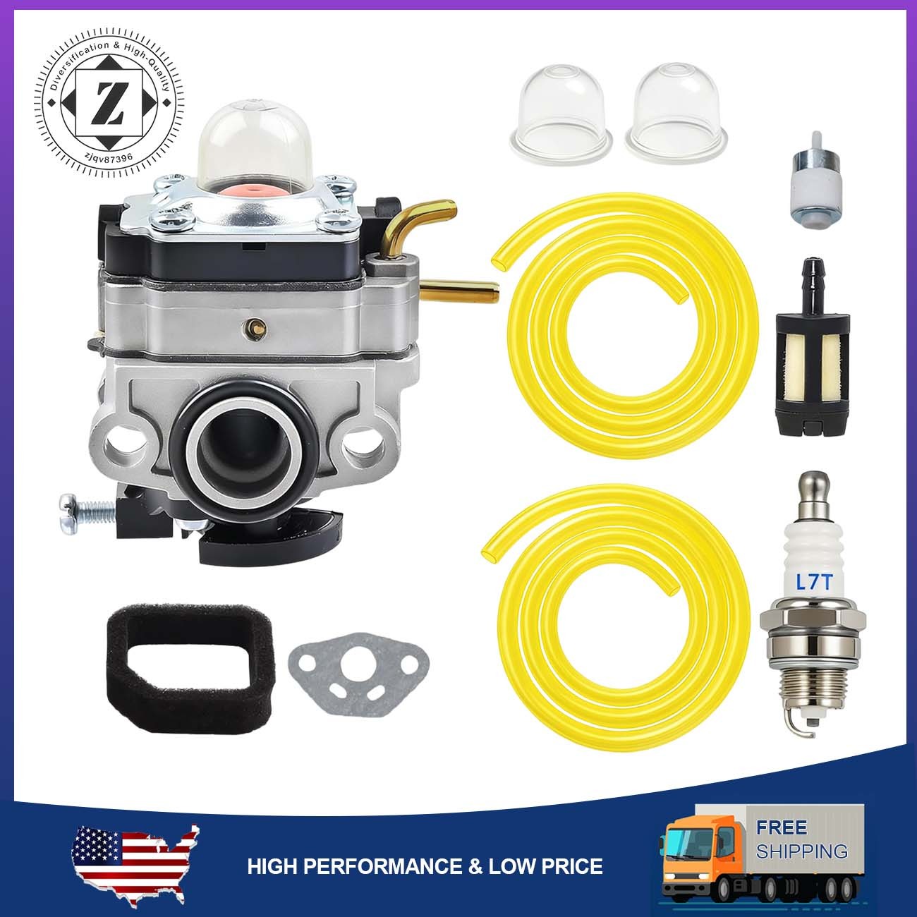 Carburetor 75306258A For Ryobi RY252CS RY253SS RY251PH RY254BC Carb 2 Cycle 25cc