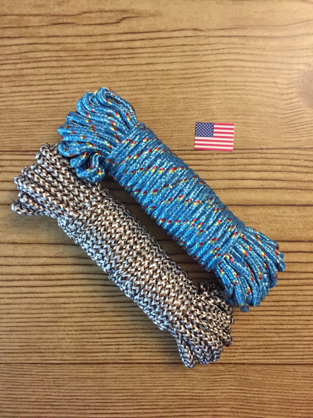 2Pcs(2x28feet)Total 56feet Nylon Clothes Line Household Rope String, Mix Colors