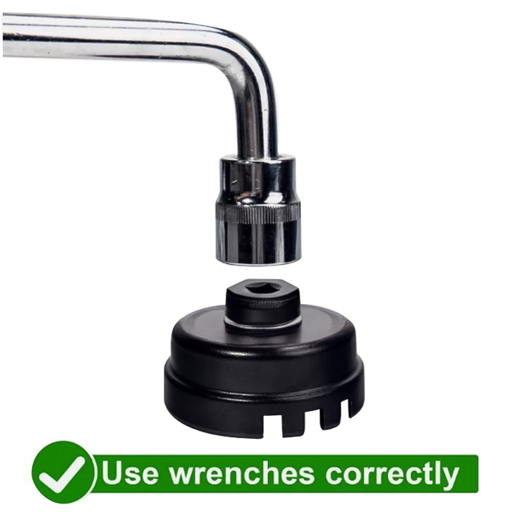 Oil Filter Cap Wrench Cup Socket Remover Tool 64MM 14 Flutes For Toyota Lexus