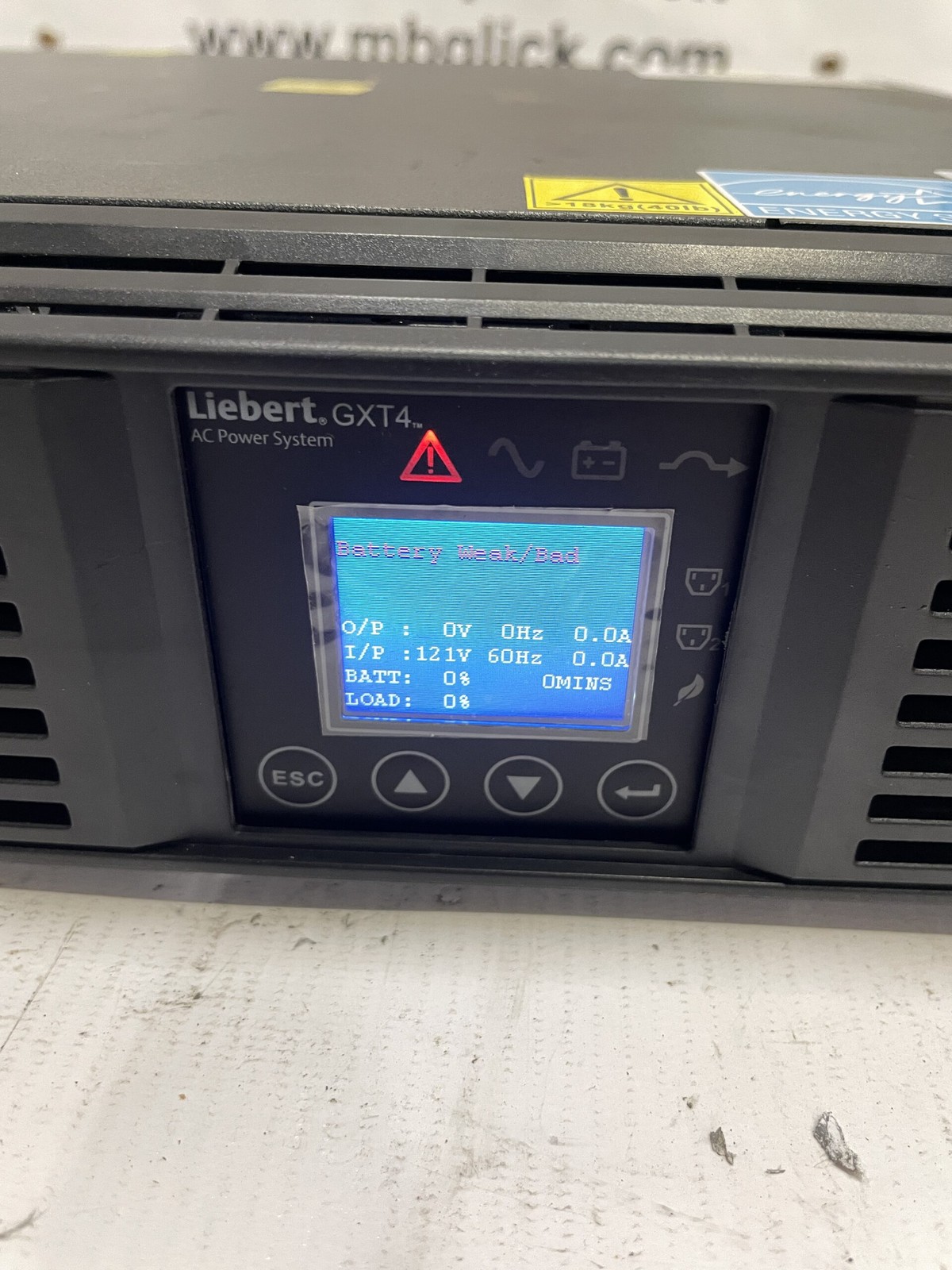 Emerson Liebert GXT4-1000RT230 Online Double Conversion UPS 200/208/220/230/240V