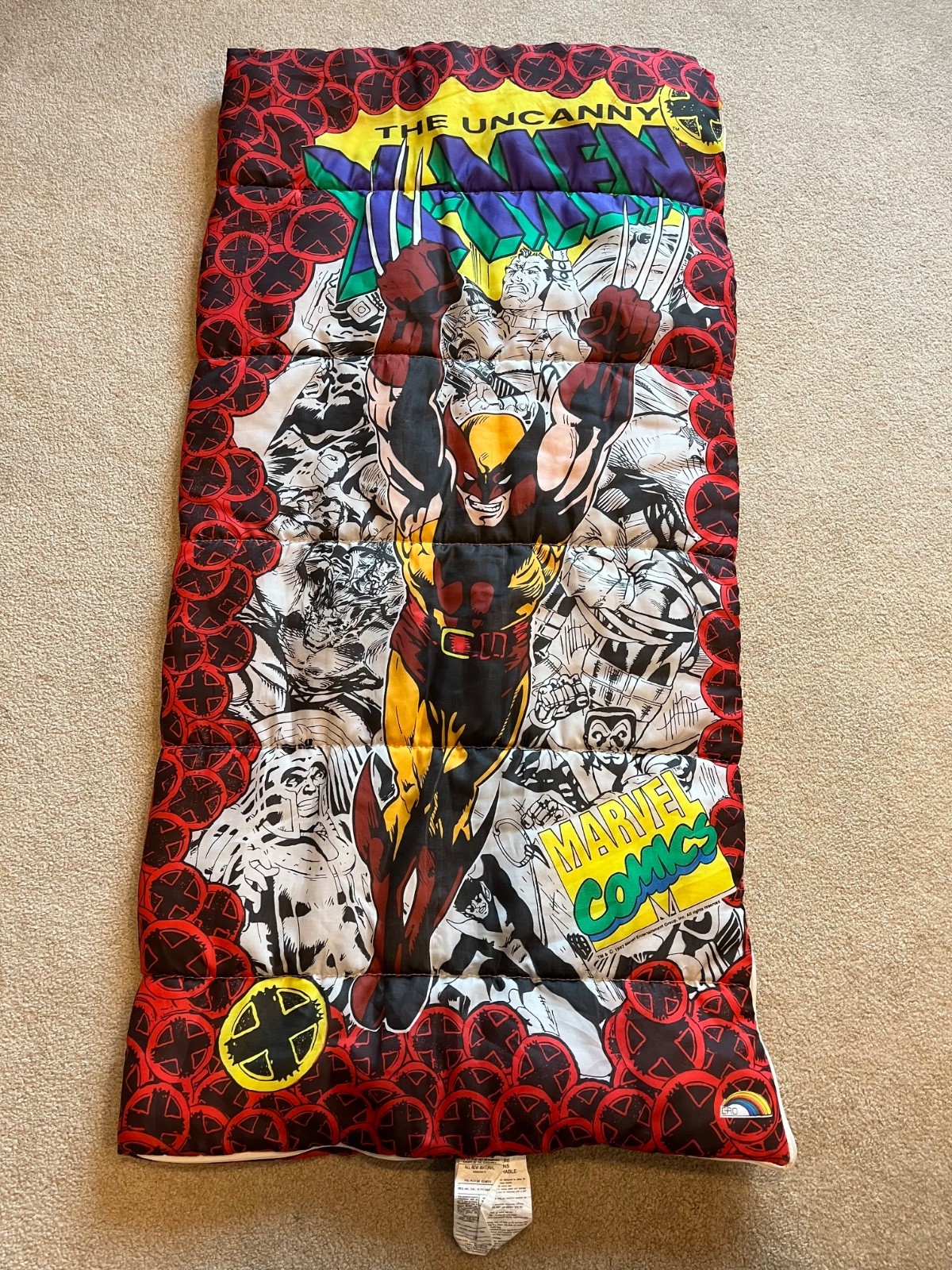 Rare Vintage The Uncanny X-Men Marvel Youth Sleeping Bag