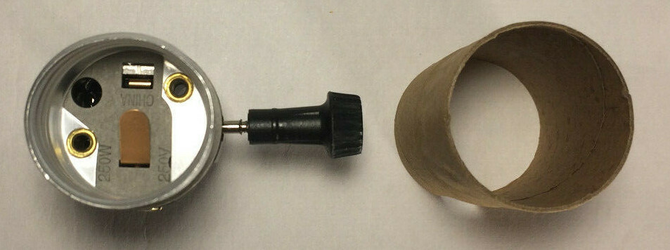 New 3-Terminal Turn Knob Lamp Socket Interior w/ 1/8F Hickey & Paper Insulator
