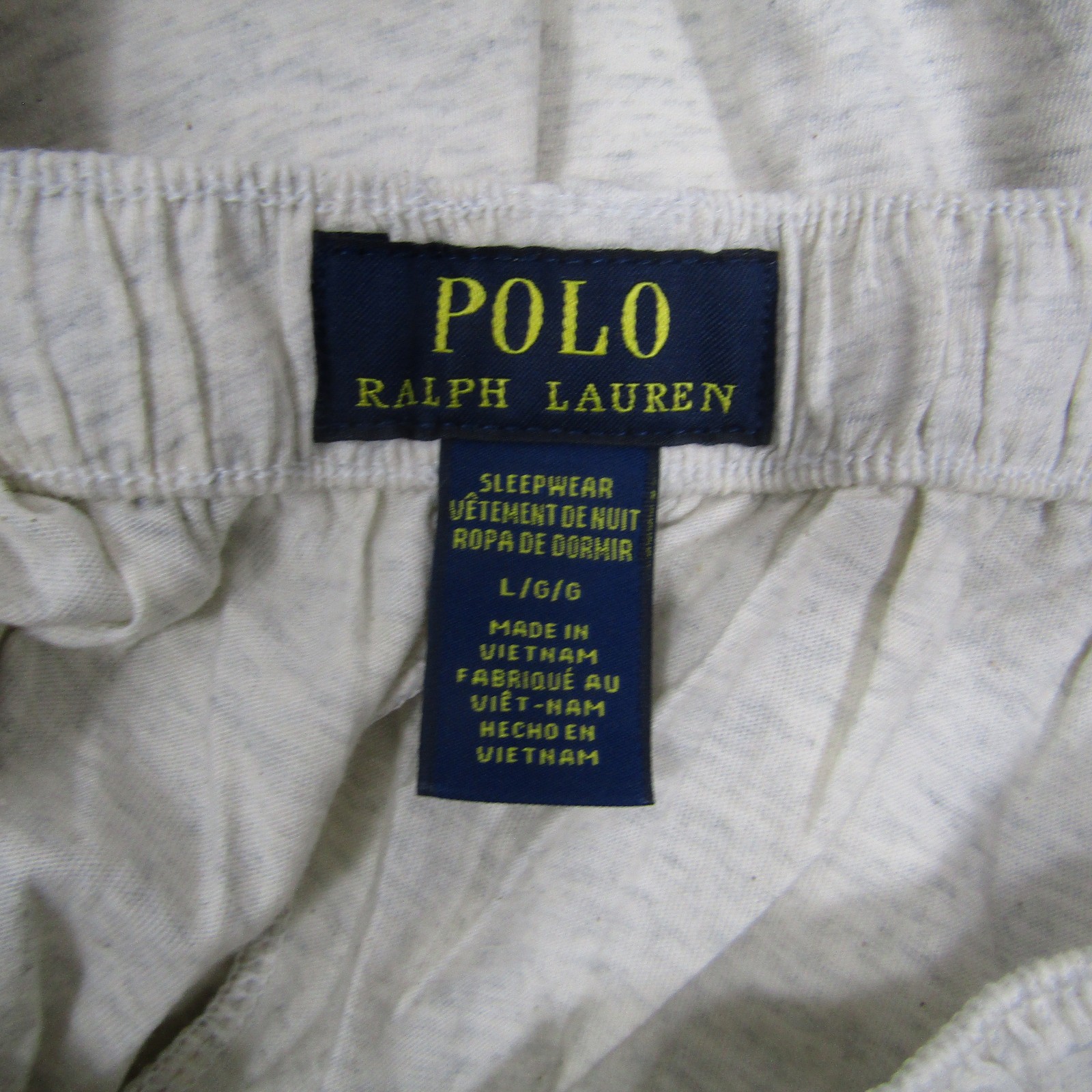 Polo Ralph Lauren Lounge Pants Mens Large Gray Knit Pajama Sleepwear Cotton