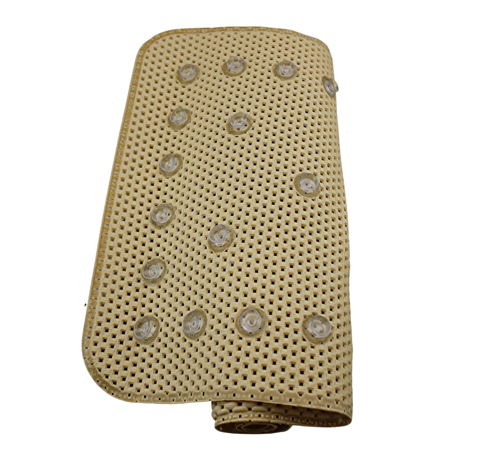 Soft Waffle Cushioned Spa Quality Bathroom Shower Tub Bath Mat Anti-Slip Beige