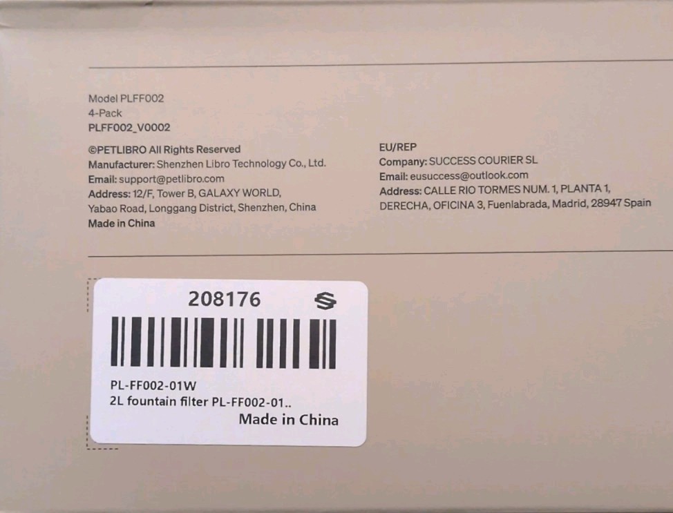 PETLIBRO Capsule Replacement Filter 4 Pack Compatible With Fountain PLWF002.