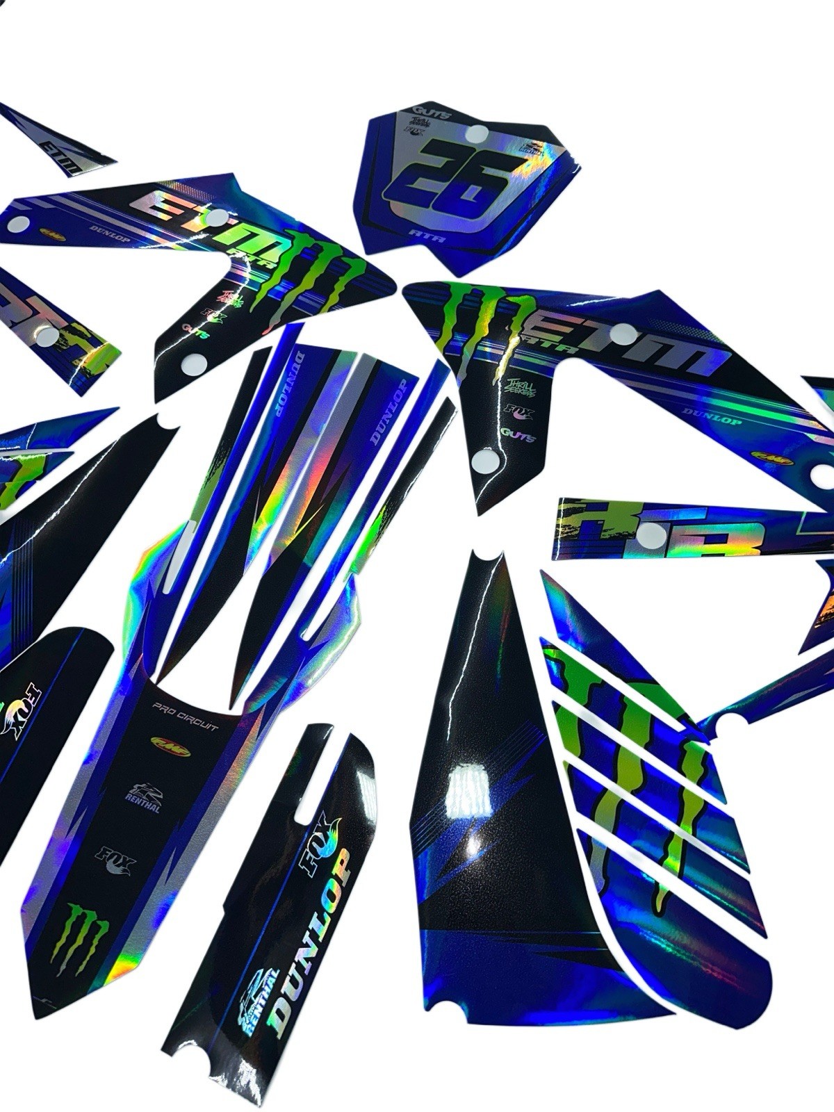 ETM RTR graphics kit decals THICK AND HIGH GLOSS ..... HOLOGRAPHIC FINISH