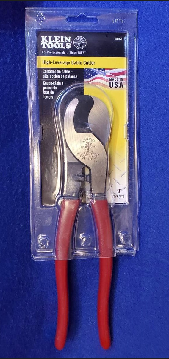 Klein Tools 63050 9-1/2" Cable Cutters High Leverage Pliers - NEW - FREESHIP !!!