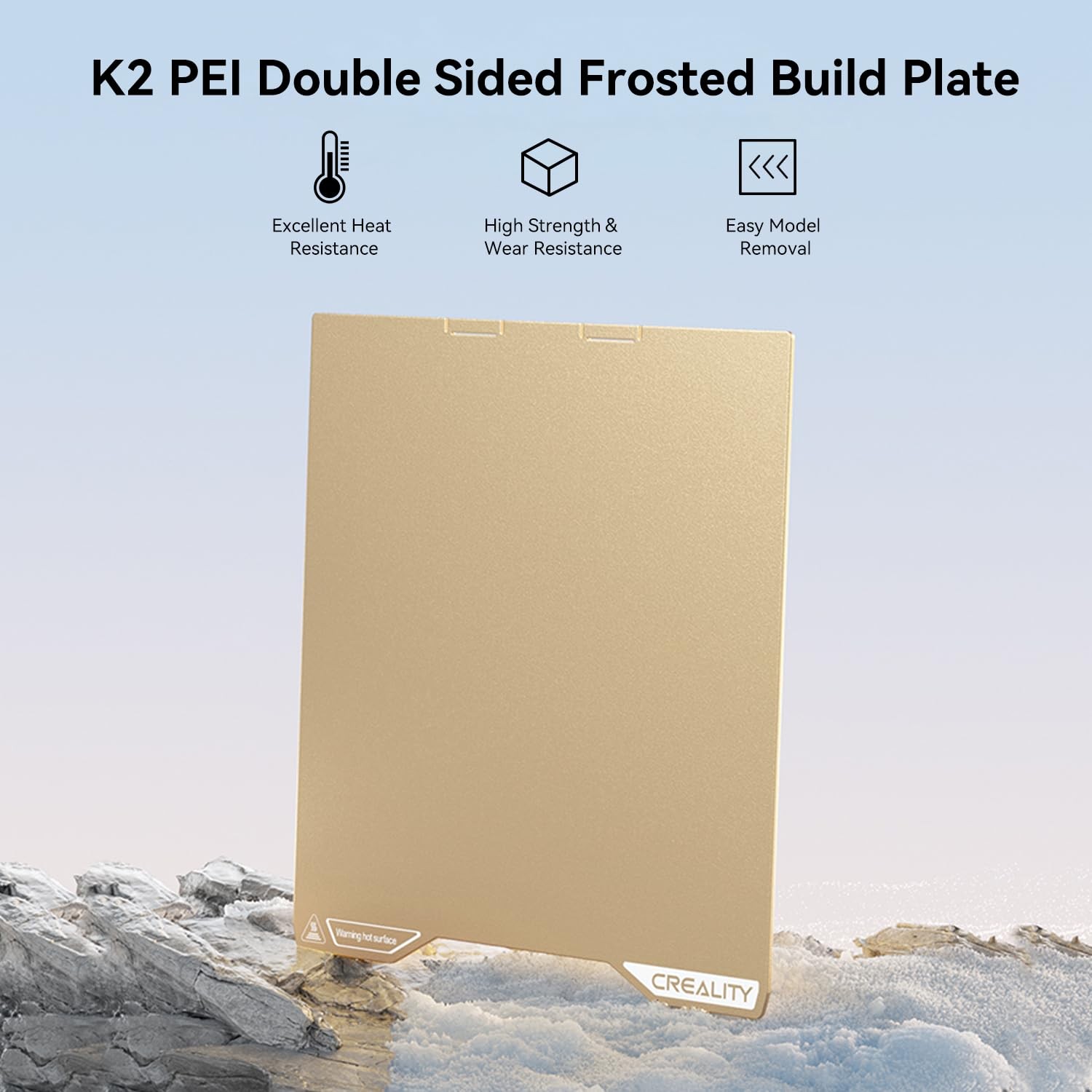 Creality K2 PEI Double Sided Frosted Build Plate Textured Plate 270x293mm for K2