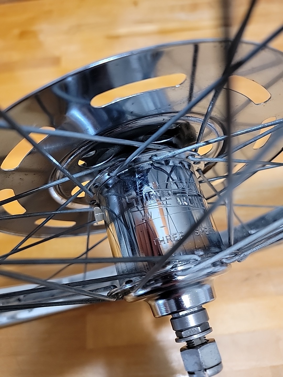 Vintage Original Raleigh Chopper Mk1 Rear 3 Speed Wheel