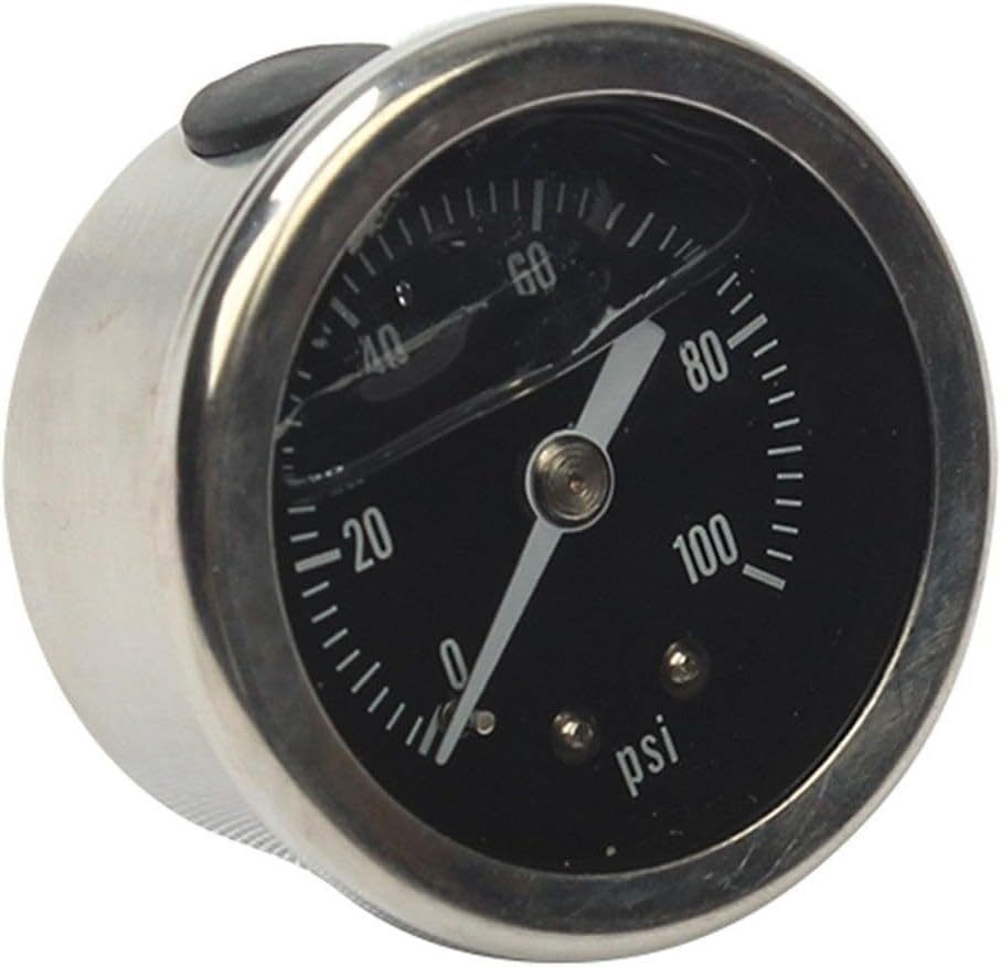 Universal Black Adjustable Fuel Pressure Regulator Kit 100psi Guage AN6 Fitting