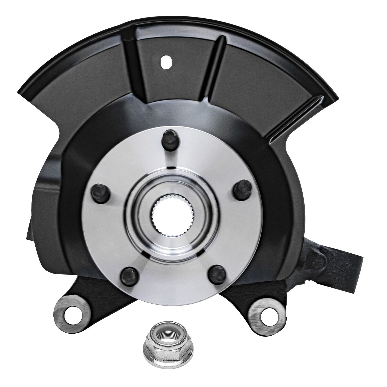 Front Steering Knuckles & Wheel Hub Bearings Assembly for 2007 - 2010 Ford Edge