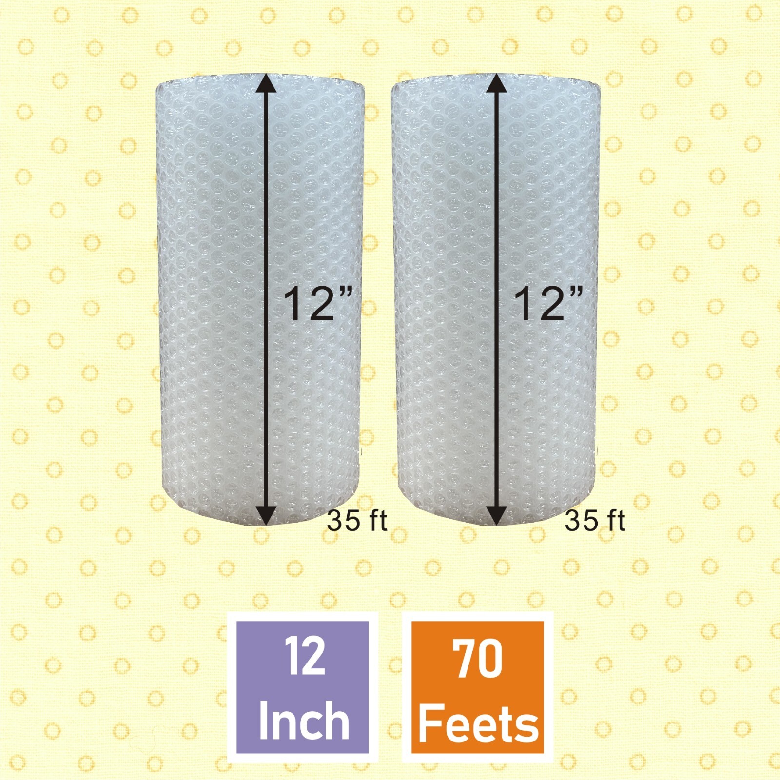 Small bubble 3/16" Perforated every 12" 35 70 350 700 1400 ft Shipping / Mailing