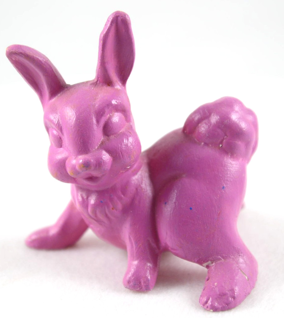 Ceramic Bunny Rabbit Pink 2.5 Inches Tall