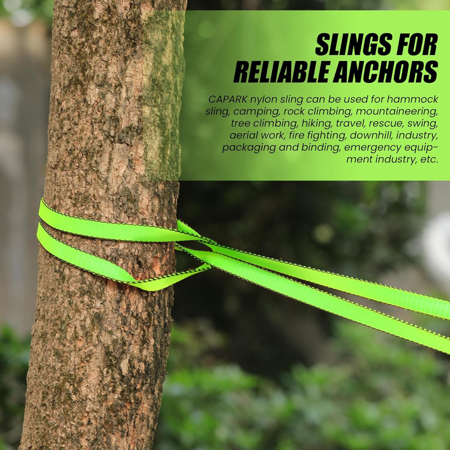 18MM Nylon Climbing Slings Runners 23 Kn Strong Webbing Straps for Rock Climbing