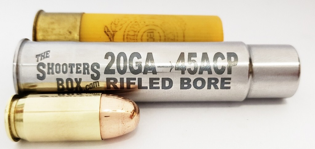 20GA to 45ACP RIFLED Shotgun Adapter - Chamber Reducer - Stainless - Free Ship!✅