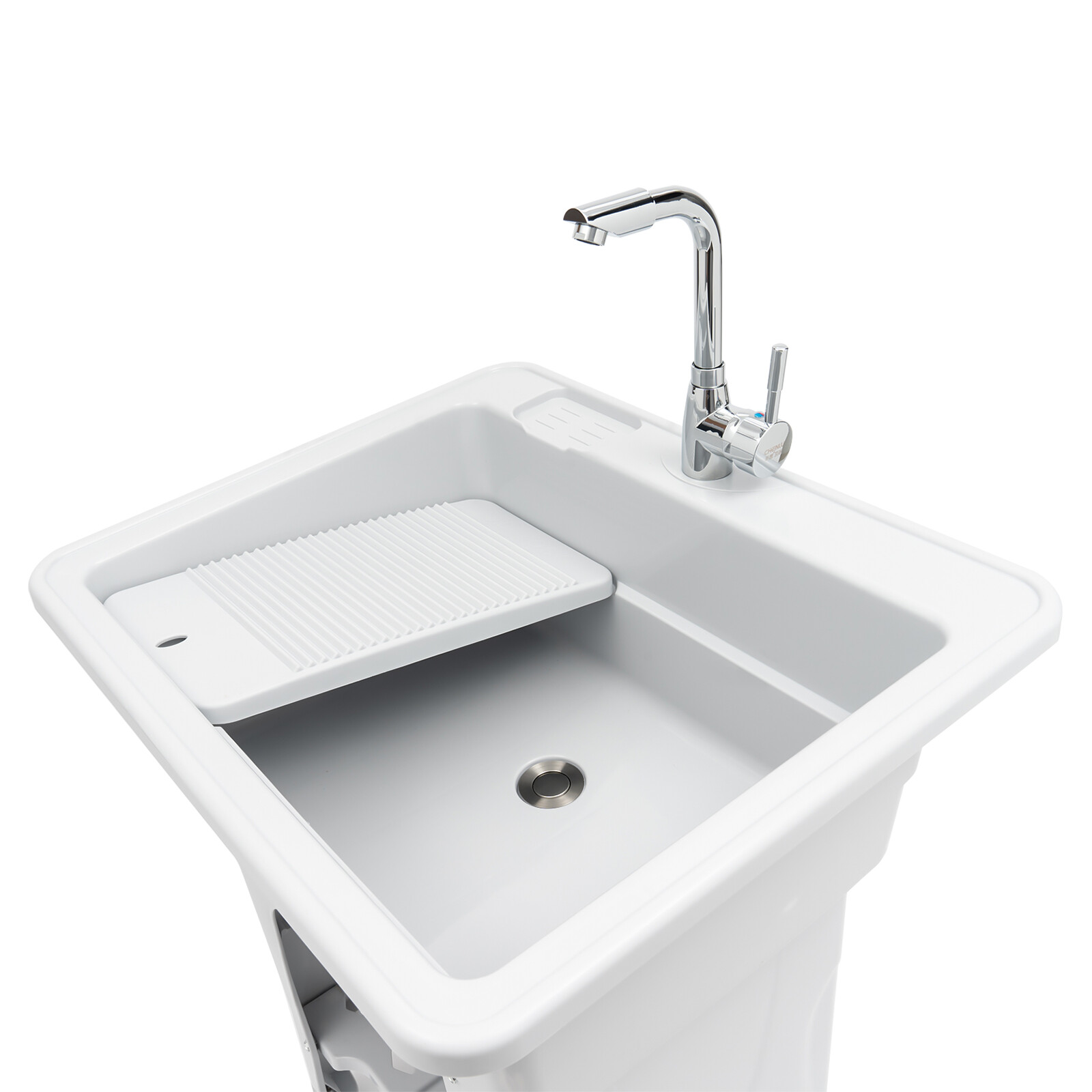 Utility Sink Laundry Tub with Faucet & Basement for Laundry Room Garage or Shop