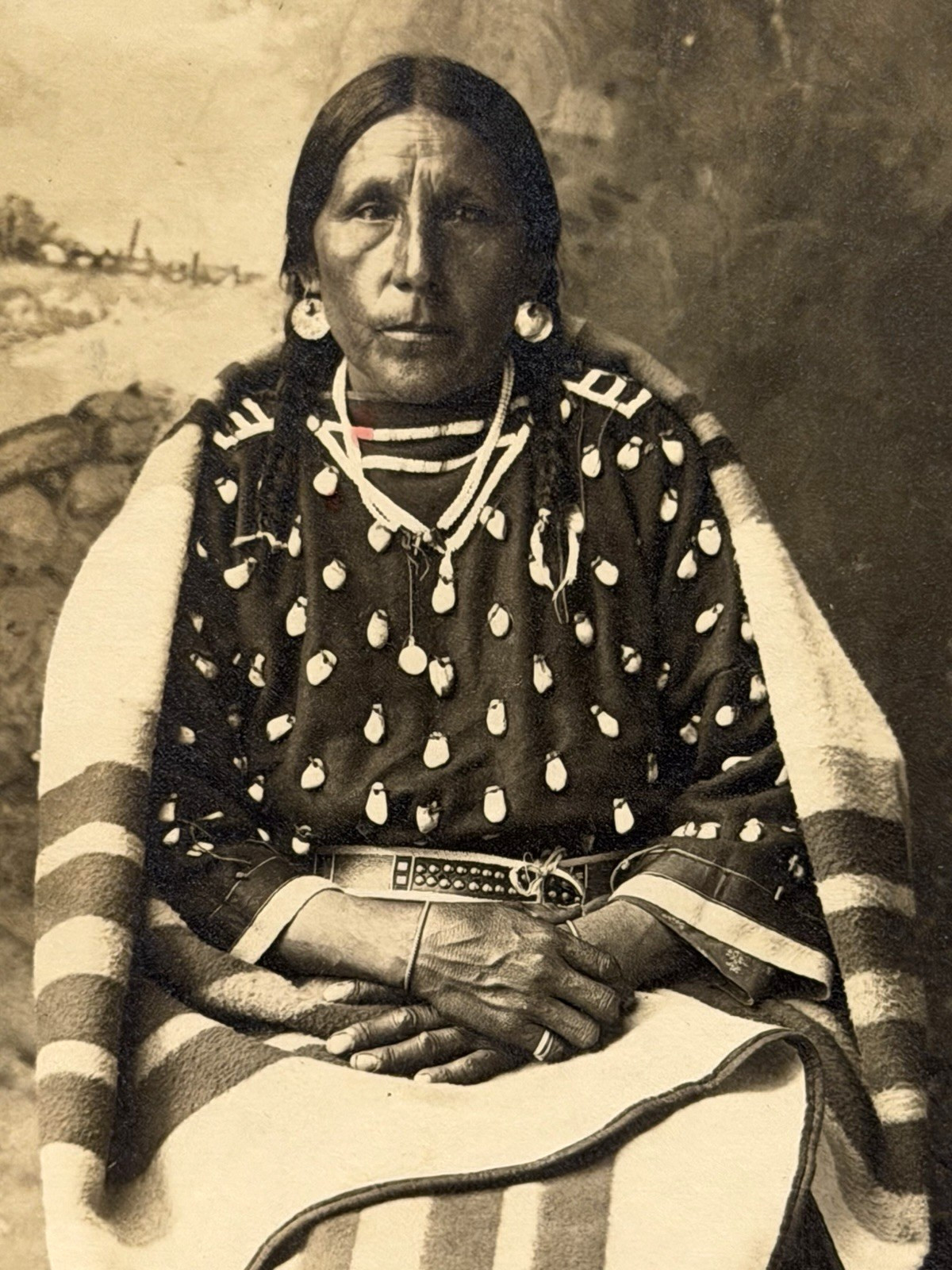 Vintage Native American Indian Photograph of A Woman; 1880's - 1900's