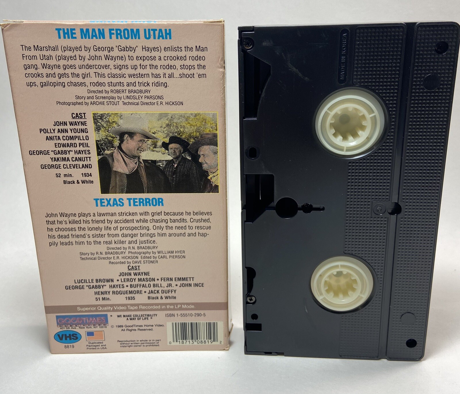 John Wayne VHS Movie Double Feature The Dawn Rider Lawless Frontier