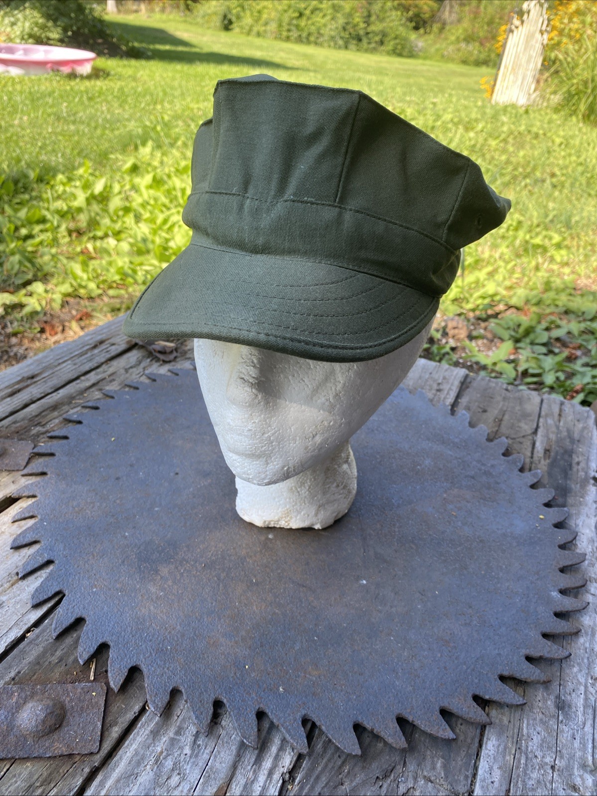 USMC OG-107 Cotton Utility Cap Hat Sateen small NEW