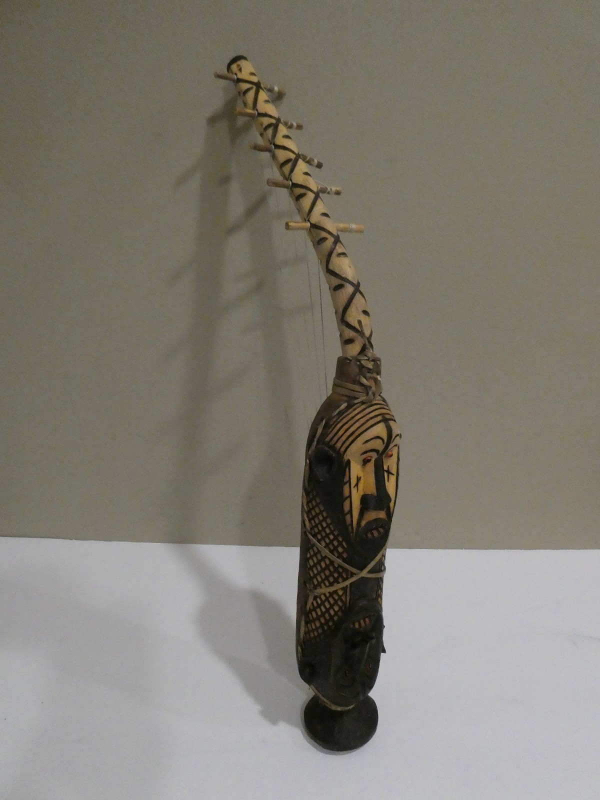Tribal African Harp Musical Wooden Instrument