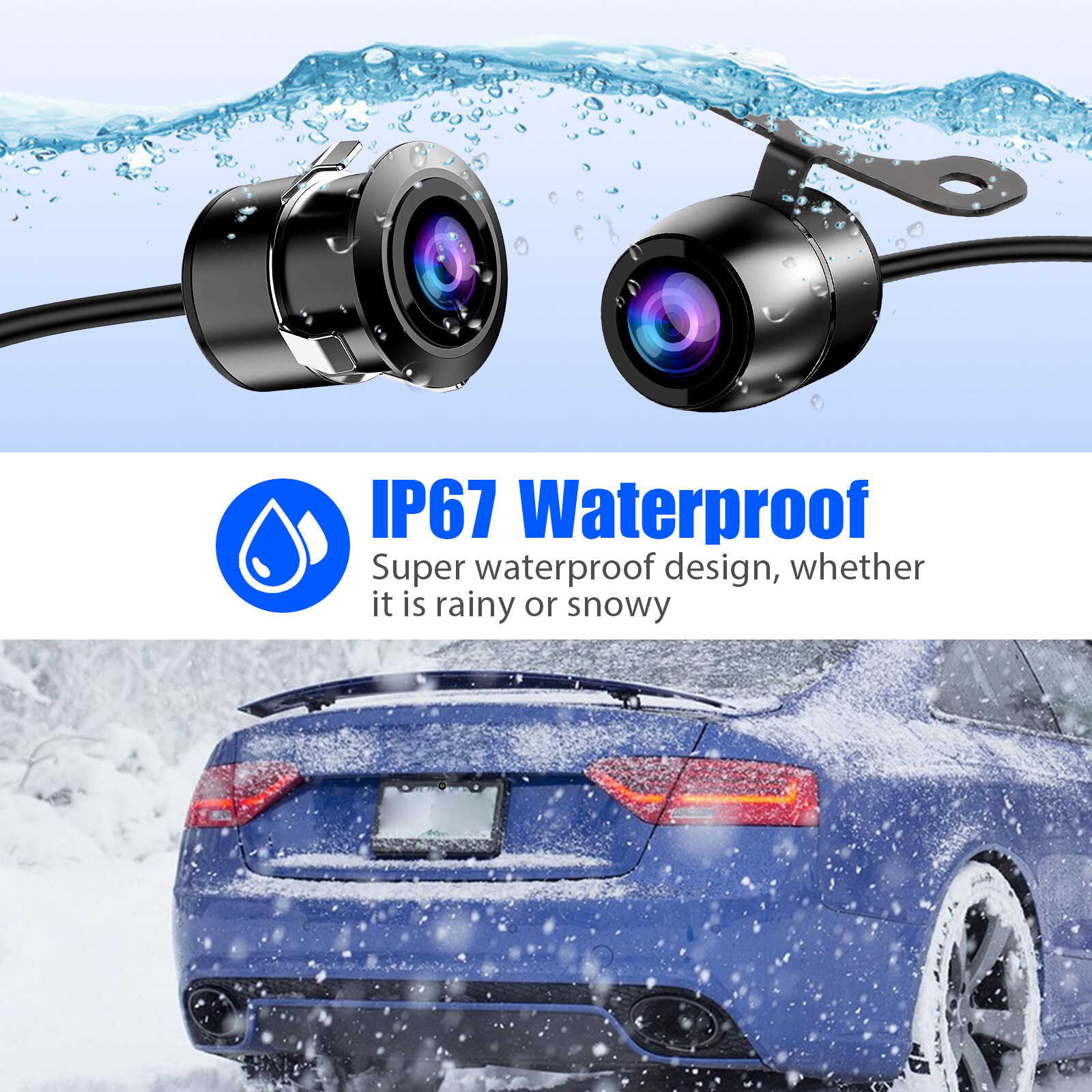 170° CMOS Car Front/Side/Rear View Reverse Backup Night Vision Parking Camera HD