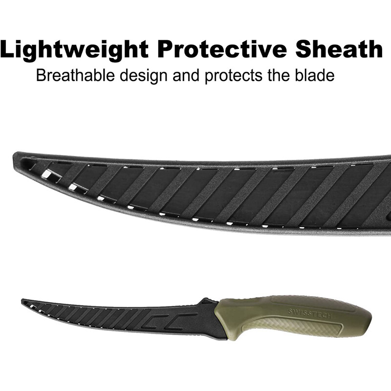 9" Fishing Knife Set Fillet Knife for Filleting Boning w/Floating Foam Handle US