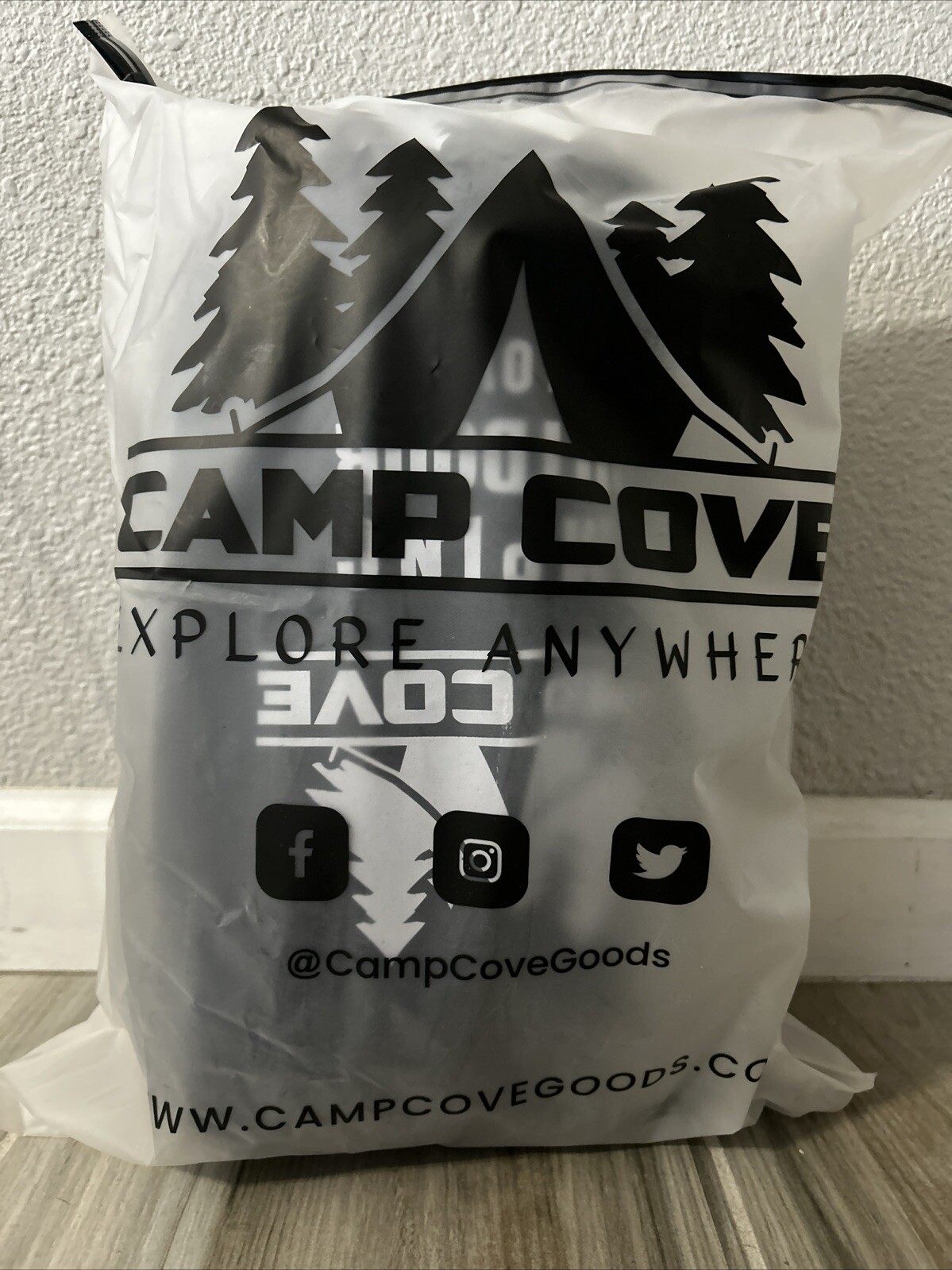 CAMP COVE Camping Pillow Jersey Cotton Shredded Memory Foam 15x21 NEW Travel