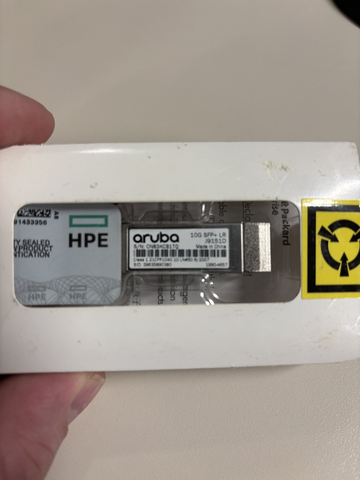 HPE 10 Gigabit Ethernet SMF Transceiver - J9151D Aruba 10G SFP+ LC LR 10km SMF