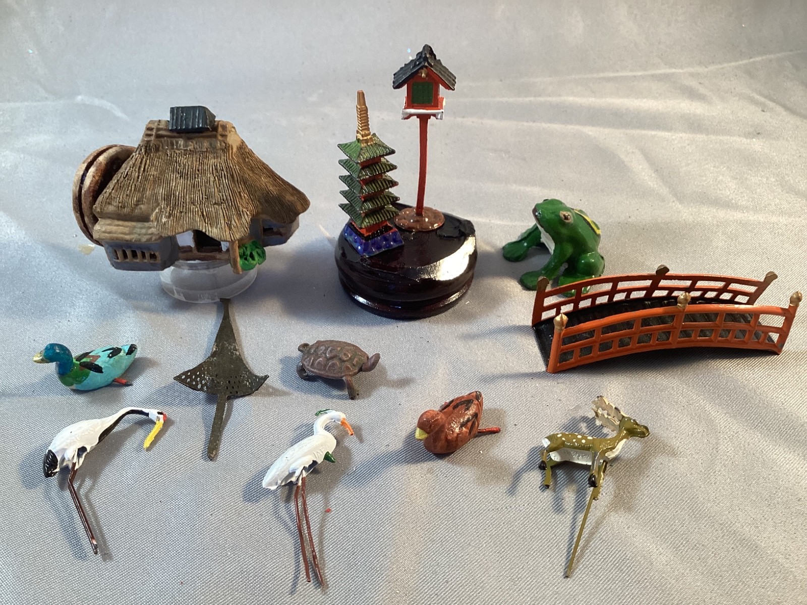 Vintage Miniature Japanese Bonsai Set of 12 Pieces