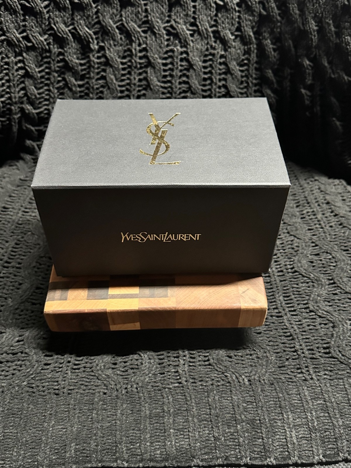 NEW - YSL Saint Laurent - Empty Gift Box - 7" x 4" x 4.5" - Black