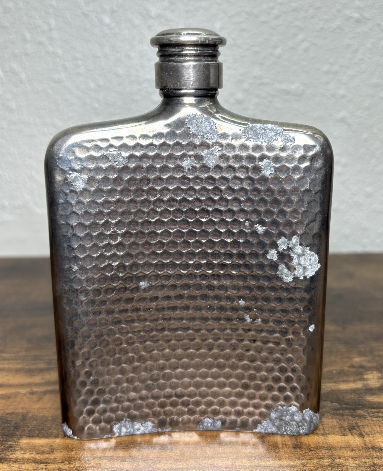 Godinger Silverplated Bacchus Vintage Metal Flask*SOLD AS IS*