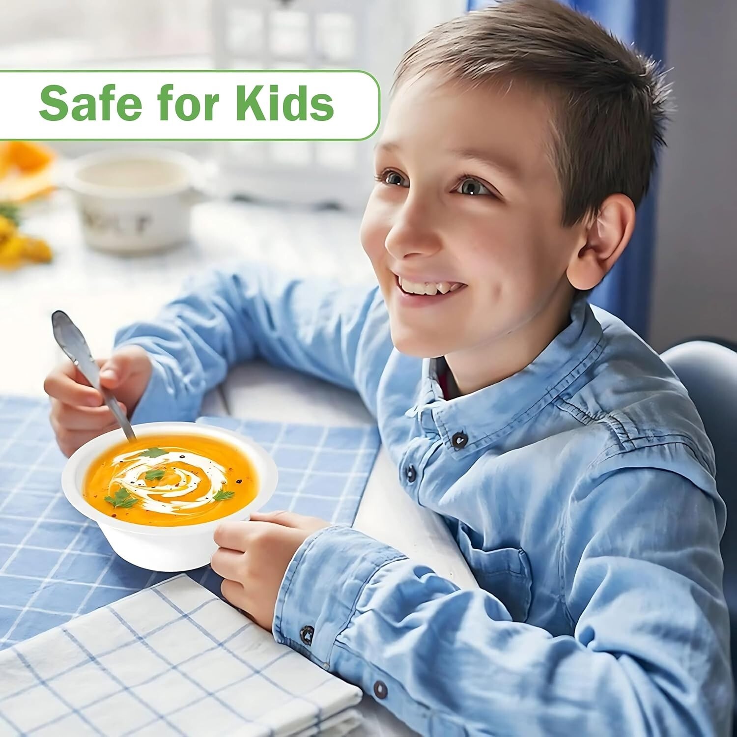 Disposable Compostable Paper Bowls Microwave Safe Bagasse Bowls 12oz,200CT - FPN