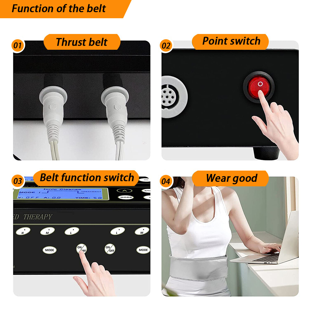 Upgraded Dual Detox Ionic Foot Bath Spa Cleanse Machine with New Infrared Belt