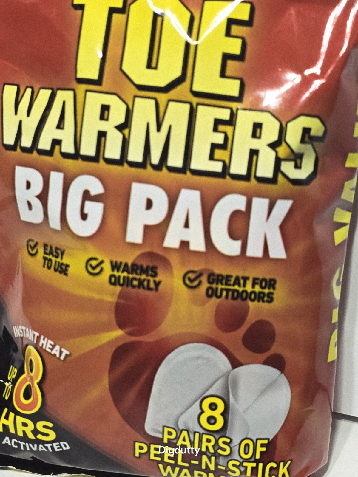 8 Pairs - Grabber Toe Warmers Big Pack PEEL-N-STICK 8 Hours of Heat Exp 9/27