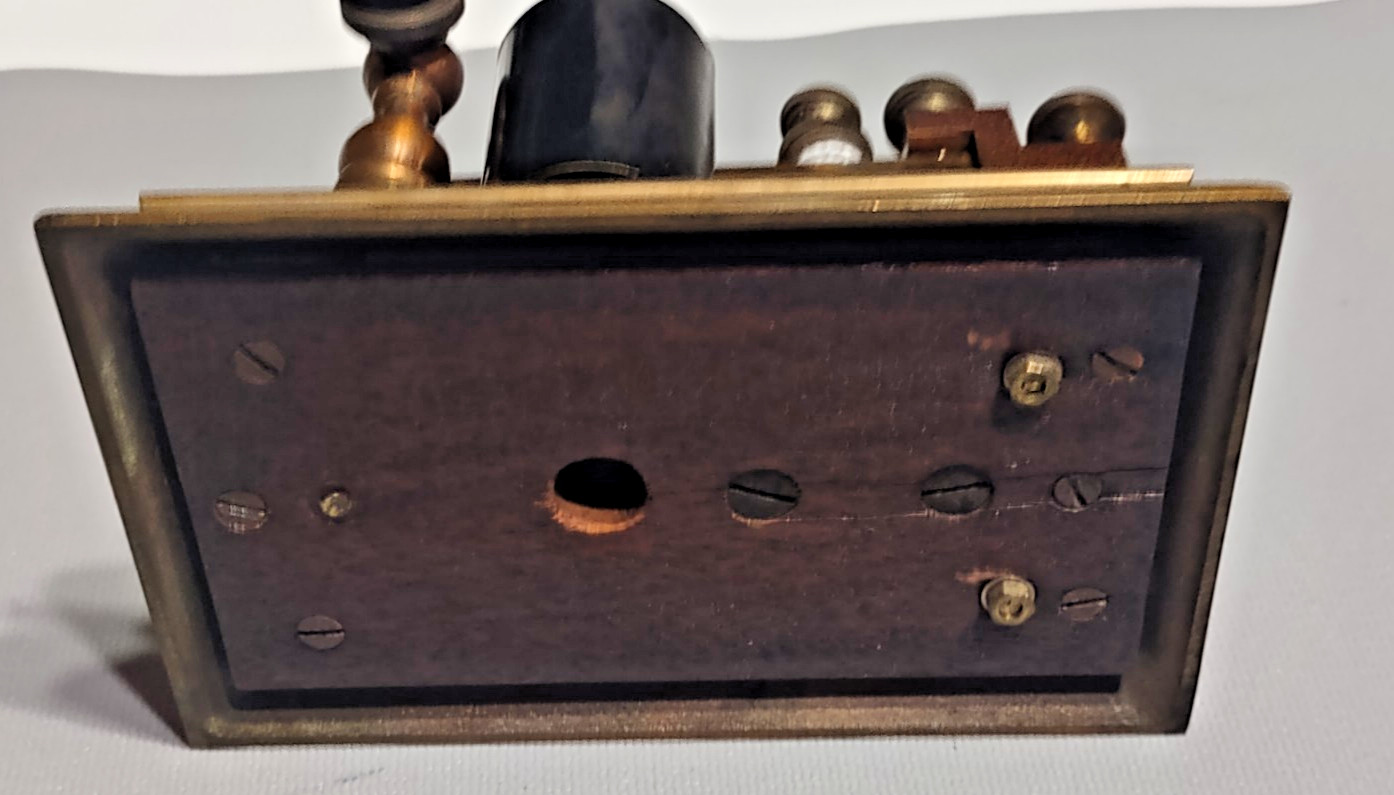 1880'S ATTRIBUTED GAMEWELL FIRE ALARM TELEGRAPH CO, BOSTON BRASS BASE