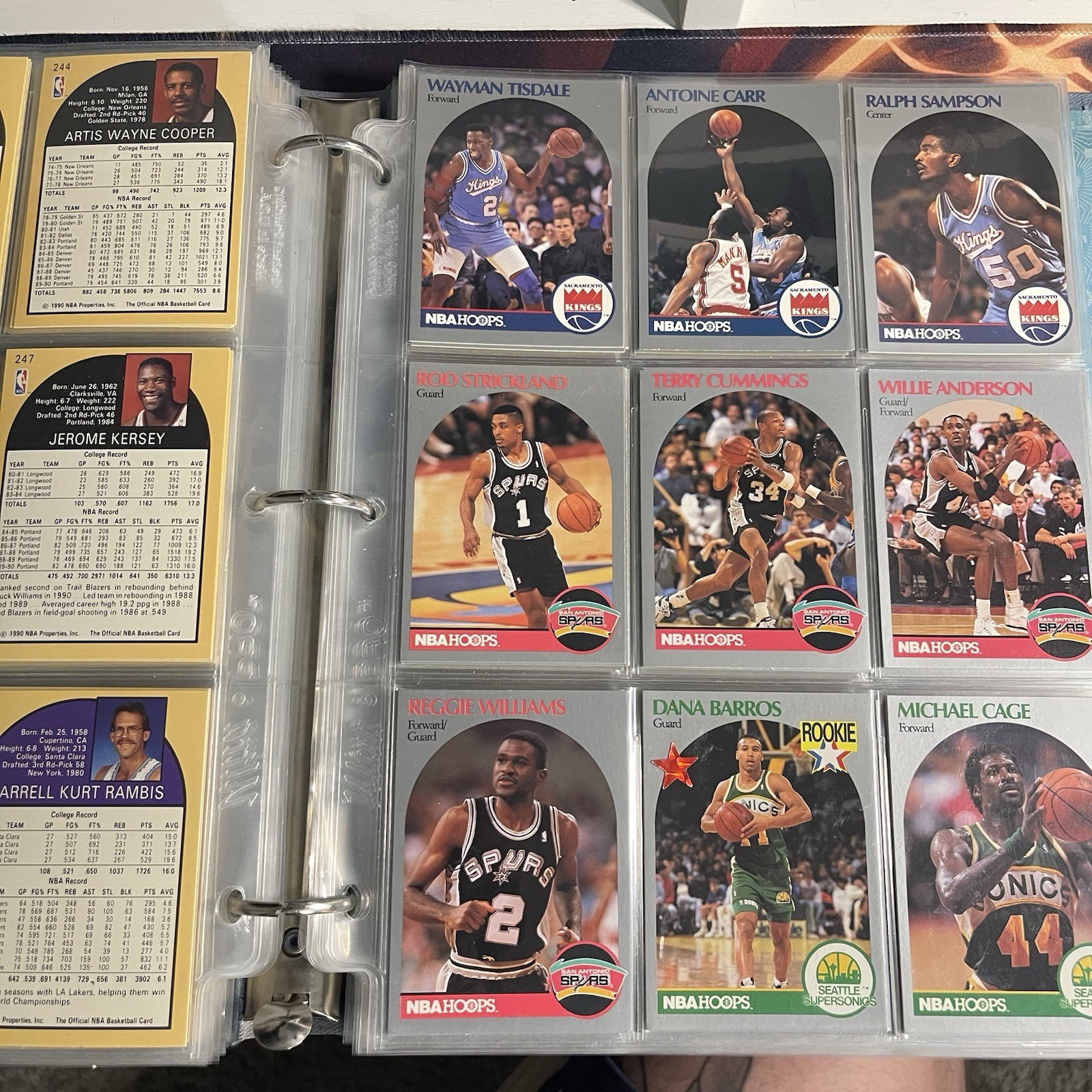Binder Full of Vintage Basketball Cards