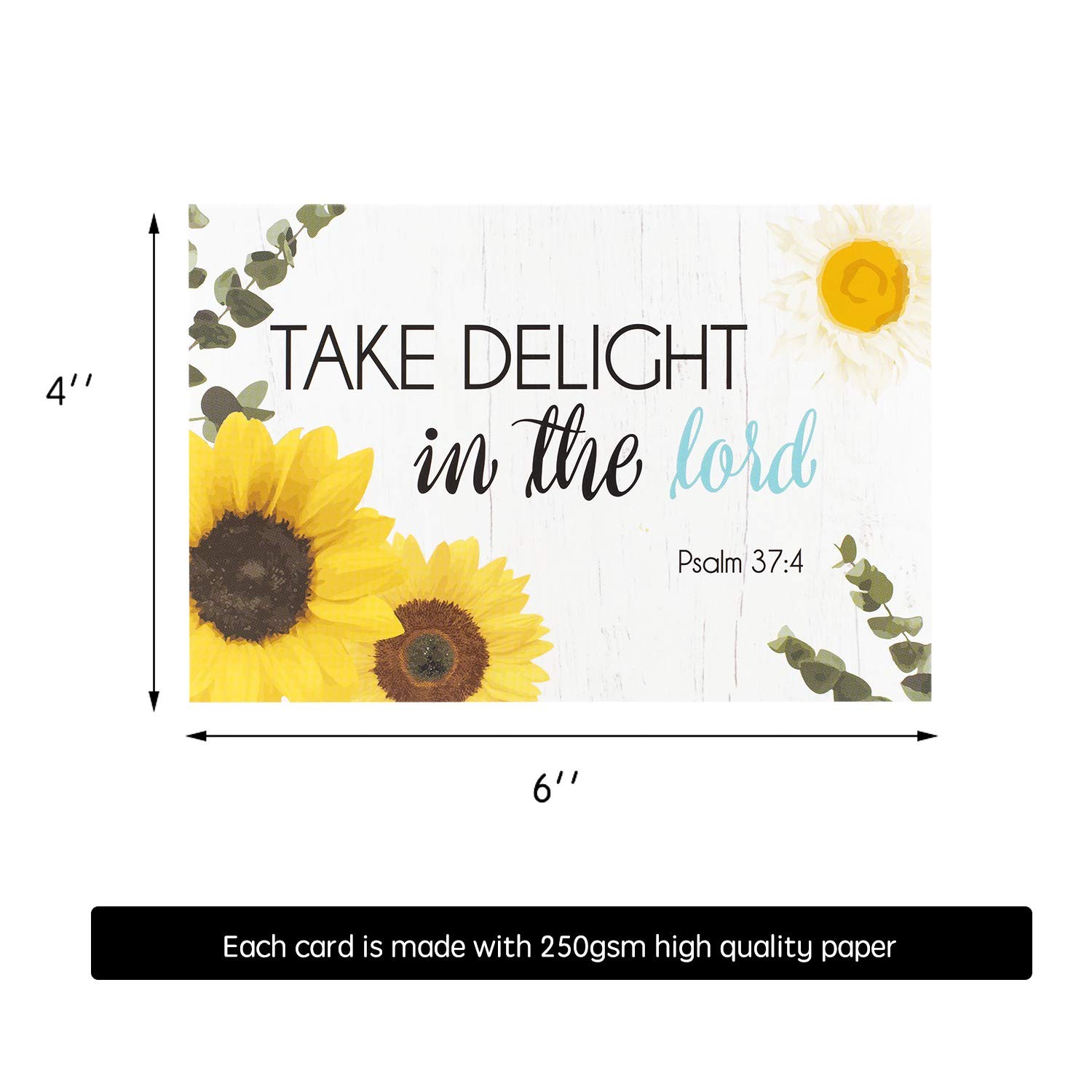 Bargain Paradise 24 Christian Greeting Cards - 4 x 6 inches, White