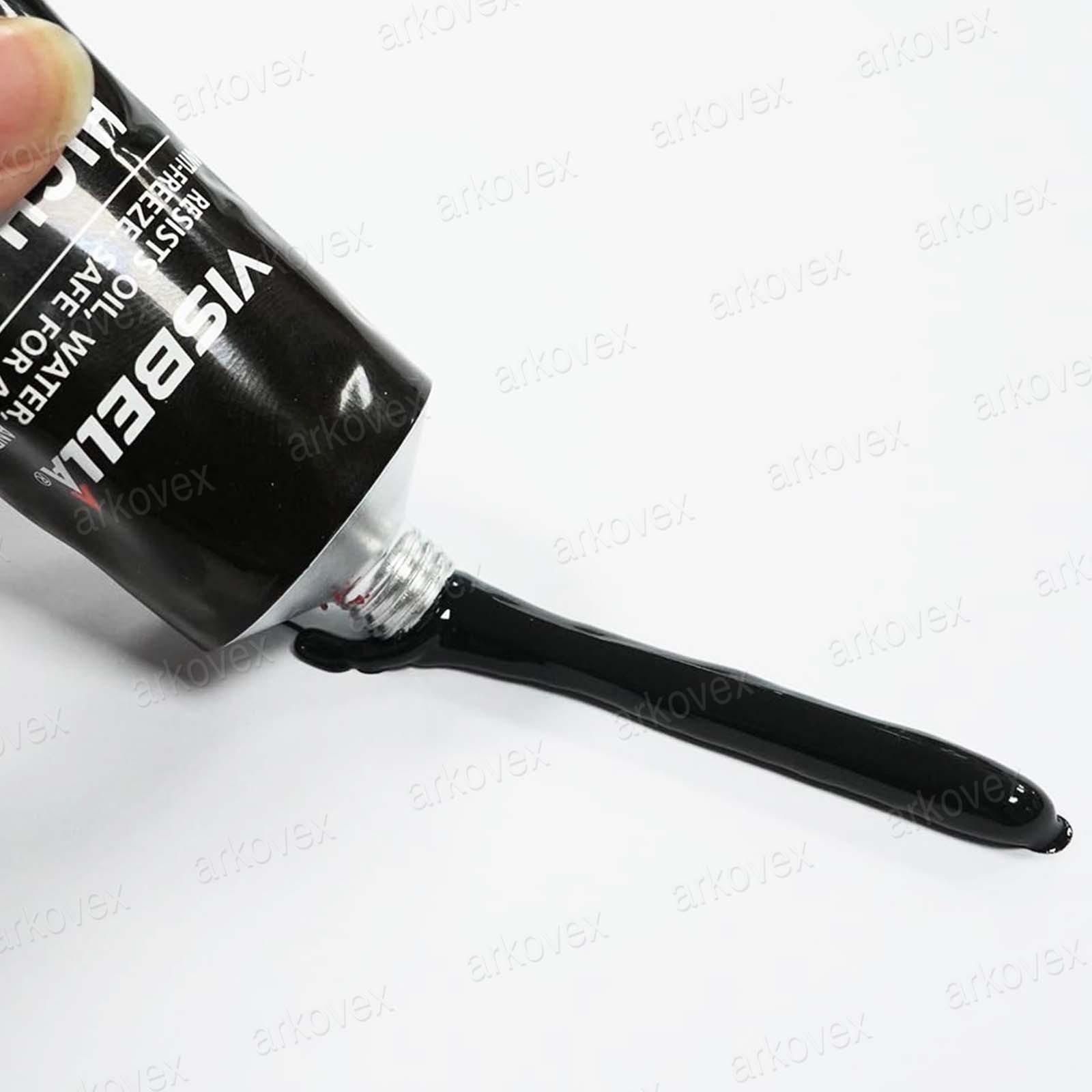 2pcs black High Temperature RTV Silicone Gasket Maker Anti Freeze &Oil Resistant