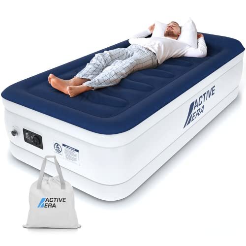 Active Era® Luxury Air Mattress Air Bed Inflatable Bed w/ Built-in Pump, Twin
